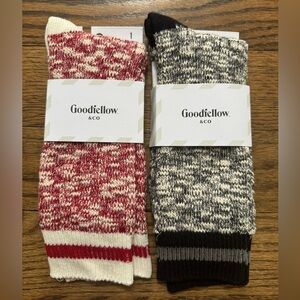 Goodfellow & Co Women’s Knit Crew Socks Lot 2 | 6–12 | NEW